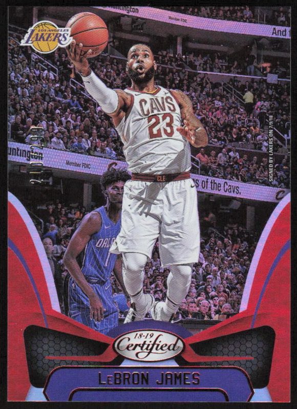 Lebron James, 2018 Panini Certified Basketball