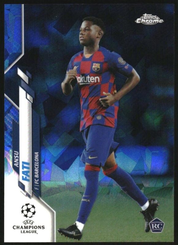 Ansu Fati, 2019 Topps Chrome Sapphire UEFA Champions League Soccer