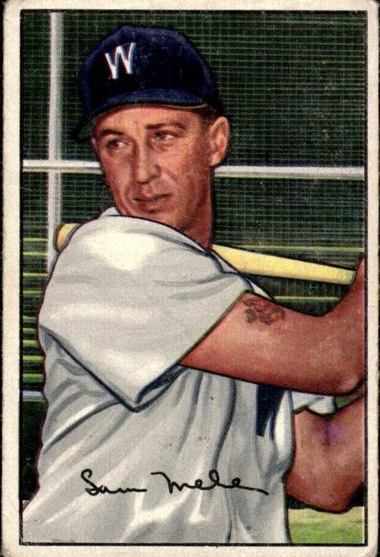 Sam Mele, 1952 Bowman Baseball