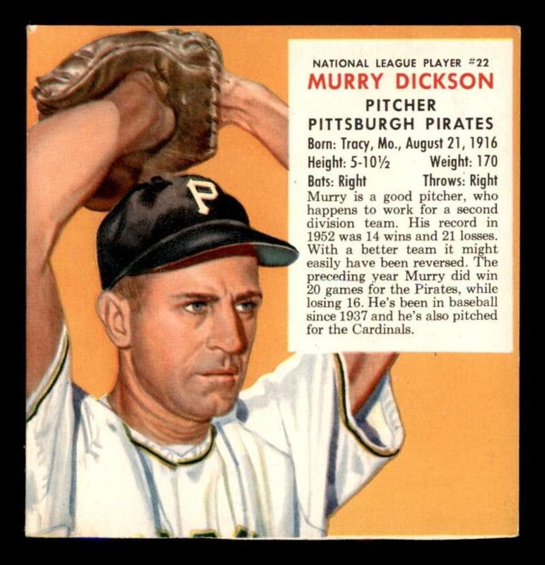 Murry Dickson, 1953 Red Man Tobacco Baseball