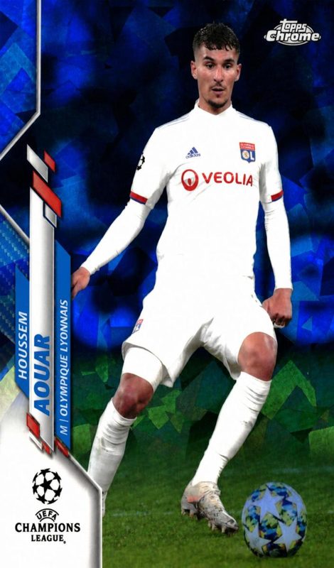 Houssem Aouar, 2019 Topps Chrome Sapphire UEFA Champions League Soccer