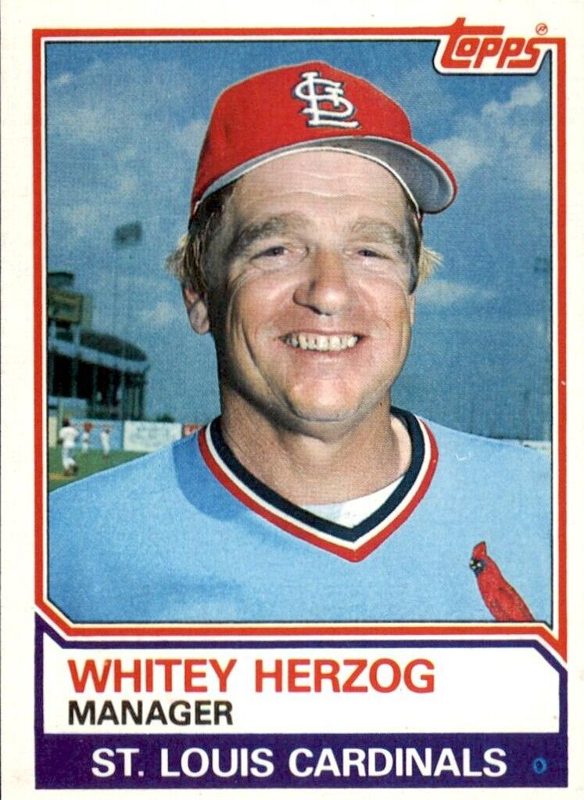 Whitey Herzog, 1983 Topps Baseball