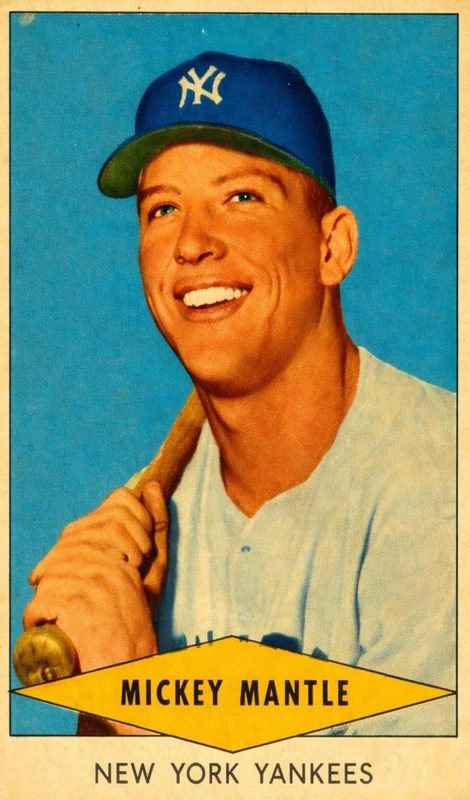 Mickey Mantle, 1954 Red Heart Dog Food Baseball