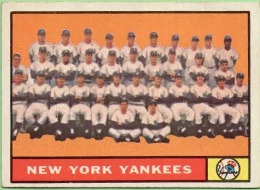 New York Yankees Team, 1961 Topps Baseball
