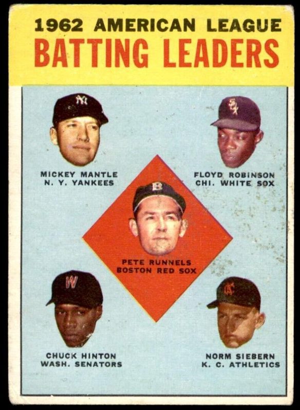 A.L. Batting Leaders, 1963 Topps Baseball