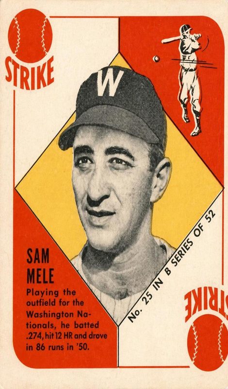 Sam Mele, 1951 Topps Blue Backs Baseball