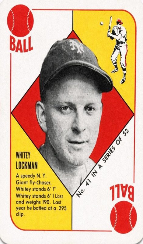 Whitey Lockman, 1951 Topps Red Backs Baseball