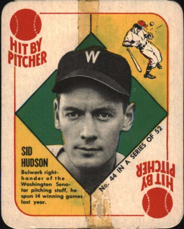 Sid Hudson, 1951 Topps Red Backs Baseball