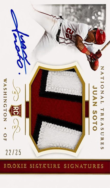 Juan Soto, 2018 Panini National Treasures Baseball