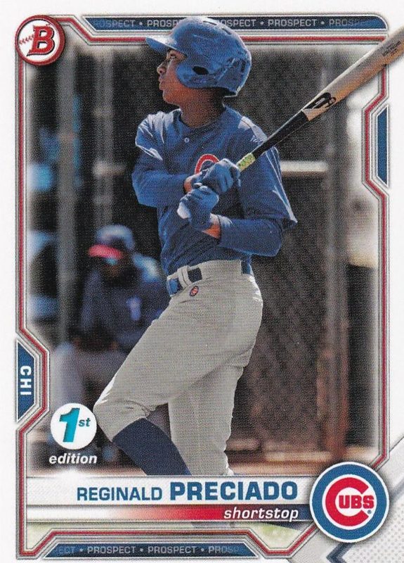 Reginald Preciado, 2021 Bowman Draft Baseball
