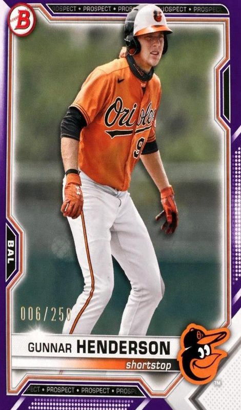Gunnar Henderson, 2021 Bowman Draft Baseball