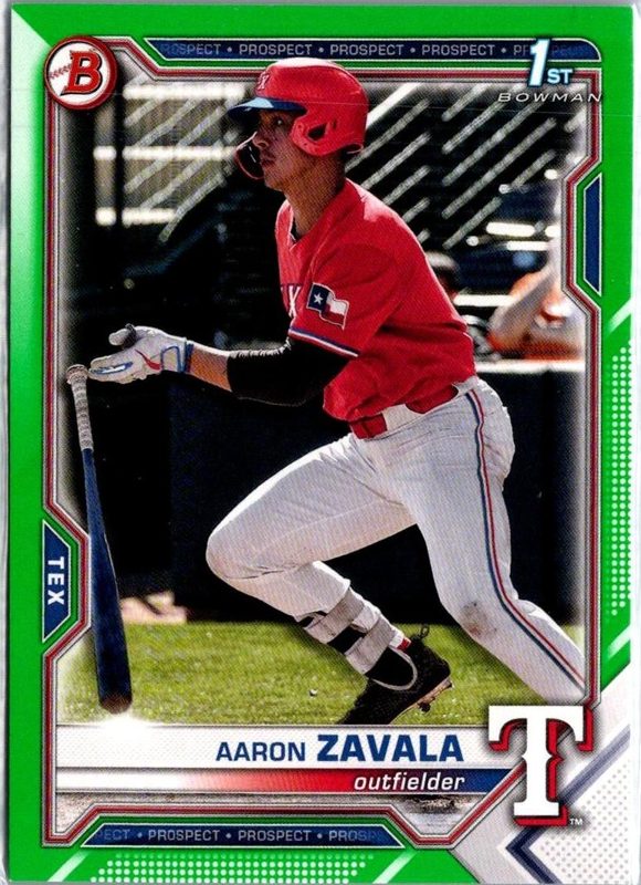Aaron Zavala, 2021 Bowman Draft Baseball