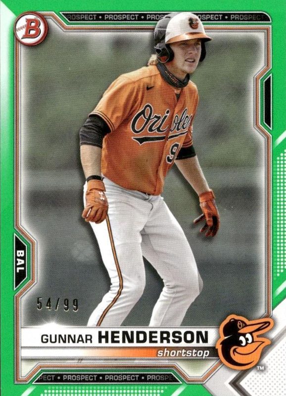 Gunnar Henderson, 2021 Bowman Draft Baseball