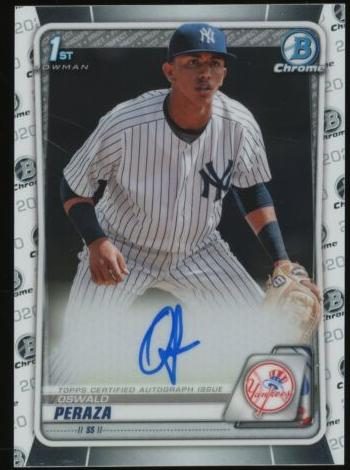 Oswald Peraza, 2020 Bowman Chrome Prospects Baseball