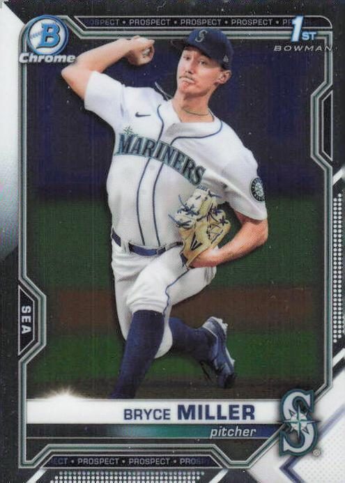 Bryce Miller, 2021 Bowman Draft Chrome Baseball