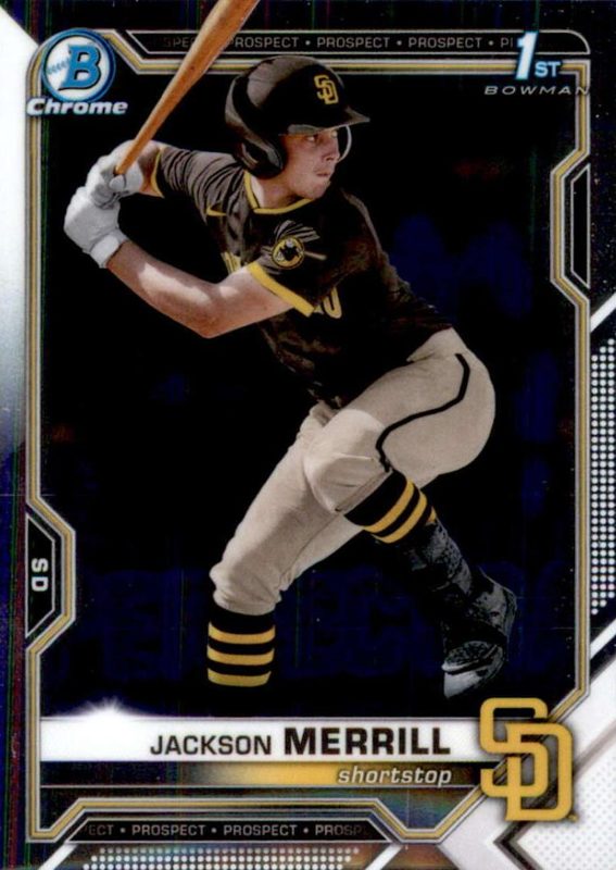 Jackson Merrill, 2021 Bowman Draft Chrome Baseball
