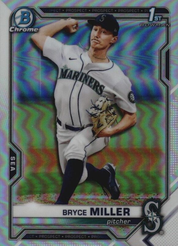Bryce Miller, 2021 Bowman Draft Chrome Baseball