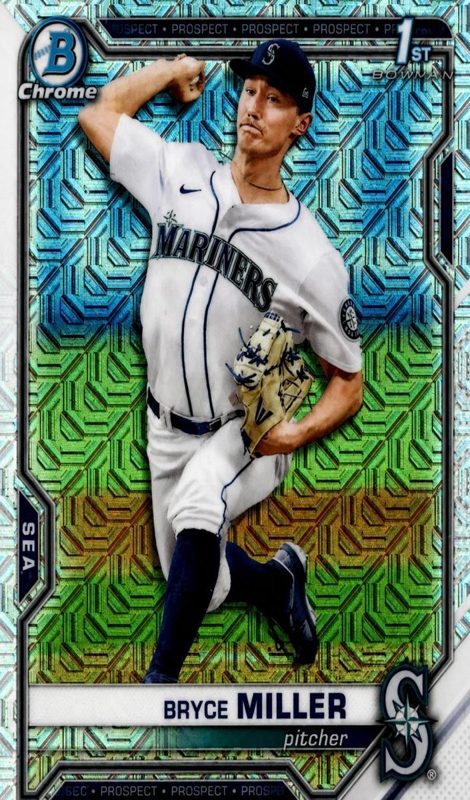 Bryce Miller, 2021 Bowman Draft Chrome Baseball