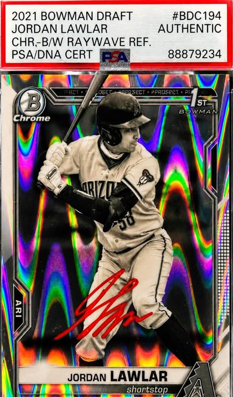 Jordan Lawlar, 2021 Bowman Draft Chrome Baseball