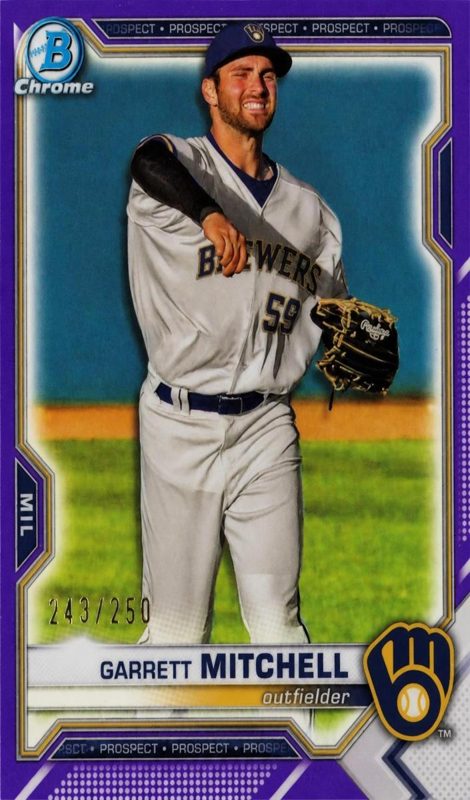 Garrett Mitchell, 2021 Bowman Draft Chrome Baseball