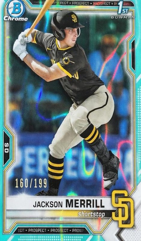 Jackson Merrill, 2021 Bowman Draft Chrome Baseball