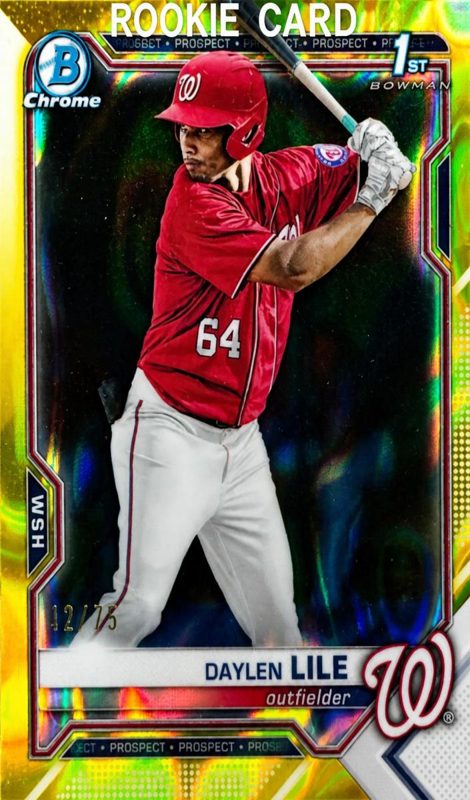 Daylen Lile, 2021 Bowman Draft Chrome Baseball