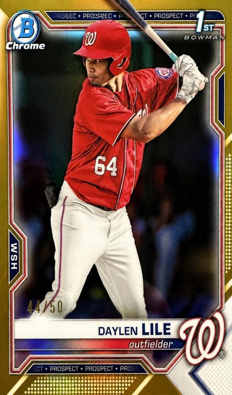 Daylen Lile, 2021 Bowman Draft Chrome Baseball