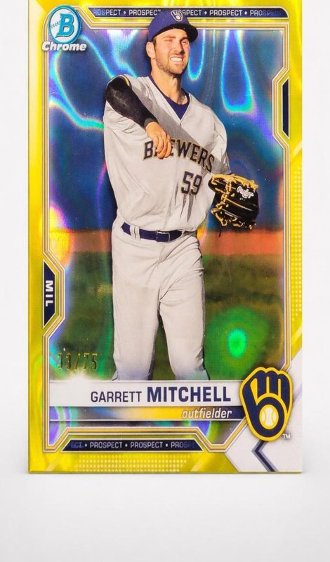Garrett Mitchell, 2021 Bowman Draft Chrome Baseball