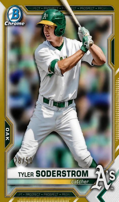 Tyler Soderstrom, 2021 Bowman Draft Chrome Baseball