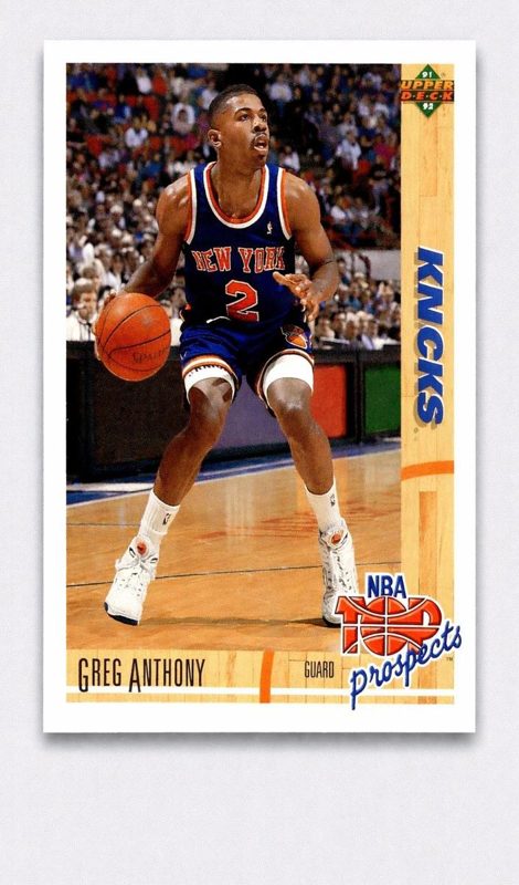 Greg Anthony, 1991 Upper Deck Basketball