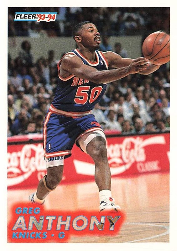 Greg Anthony, 1993 Fleer Basketball