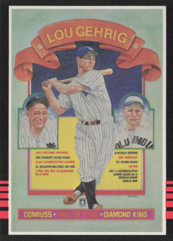 Lou Gehrig, 1985 Donruss Baseball