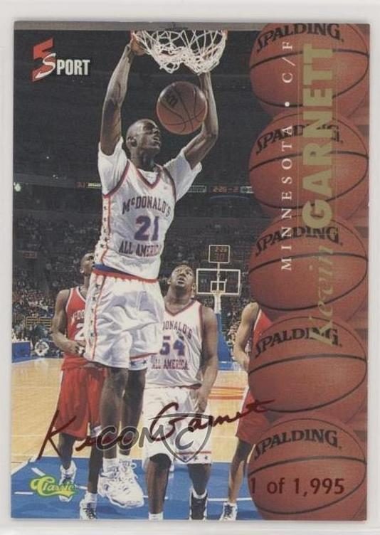 Kevin Garnett, 1995 Classic 5 Sport Basketball