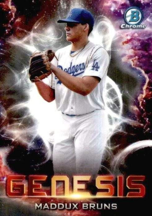 Maddux Bruns, 2021 Bowman Draft Chrome Baseball