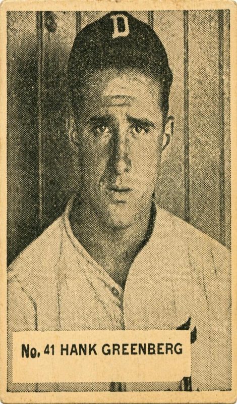 Hank Greenberg, 1936 World Wide Gum Baseball