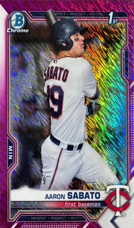 Aaron Sabato, 2021 Bowman Chrome Prospects Baseball
