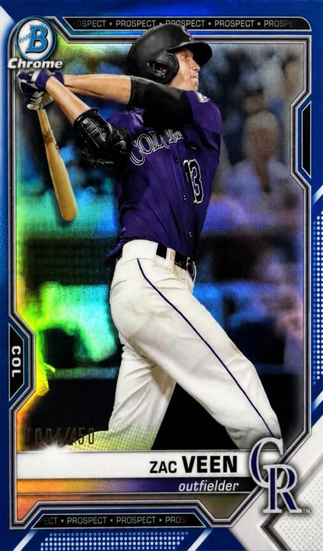Zac Veen, 2021 Bowman Chrome Prospects Baseball