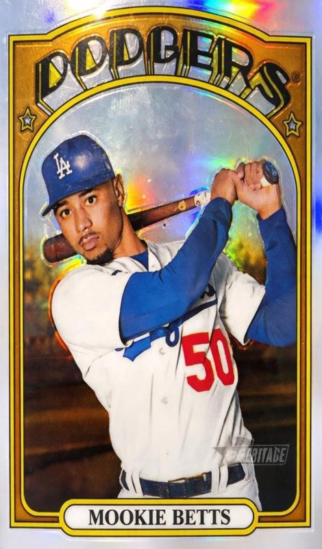 Mookie Betts, 2021 Topps Heritage Chrome Baseball