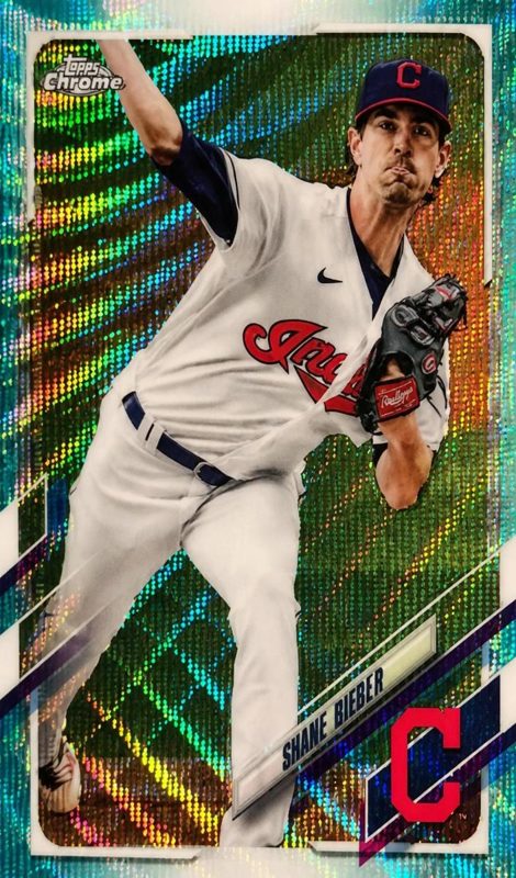 Shane Bieber, 2021 Topps Chrome Baseball