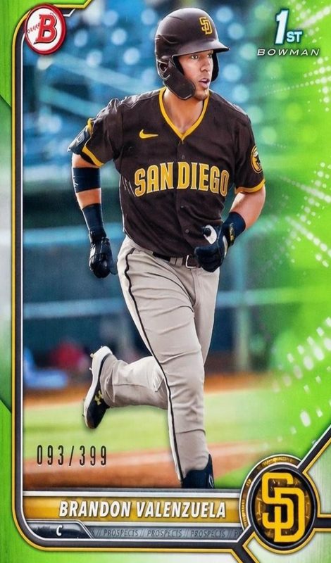 Brandon Valenzuela, 2022 Bowman Prospects Baseball