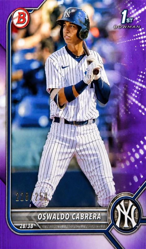 Oswaldo Cabrera, 2022 Bowman Prospects Baseball