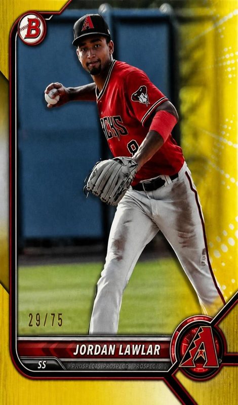 Jordan Lawlar, 2022 Bowman Prospects Baseball