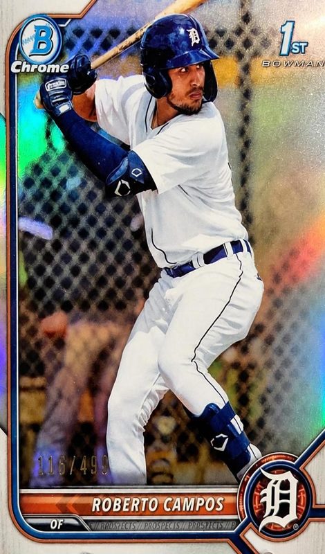 Roberto Campos, 2022 Bowman Chrome Prospects Baseball