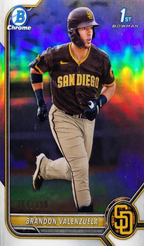 Brandon Valenzuela, 2022 Bowman Chrome Prospects Baseball