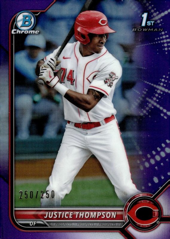 Justice Thompson, 2022 Bowman Chrome Prospects Baseball