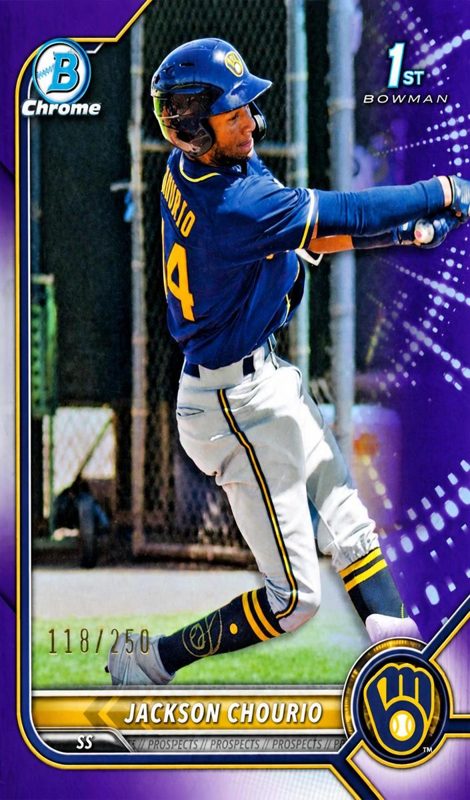 Jackson Chourio, 2022 Bowman Chrome Prospects Baseball