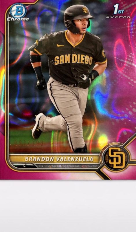 Brandon Valenzuela, 2022 Bowman Chrome Prospects Baseball