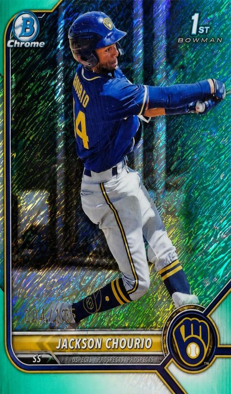 Jackson Chourio, 2022 Bowman Chrome Prospects Baseball