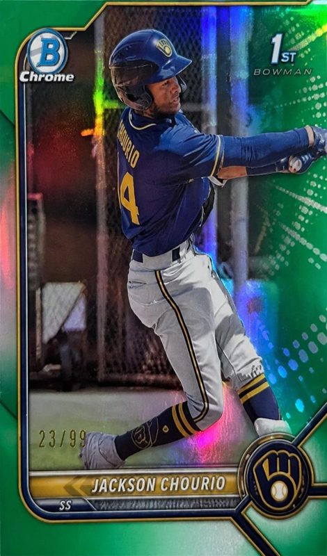 Jackson Chourio, 2022 Bowman Chrome Prospects Baseball