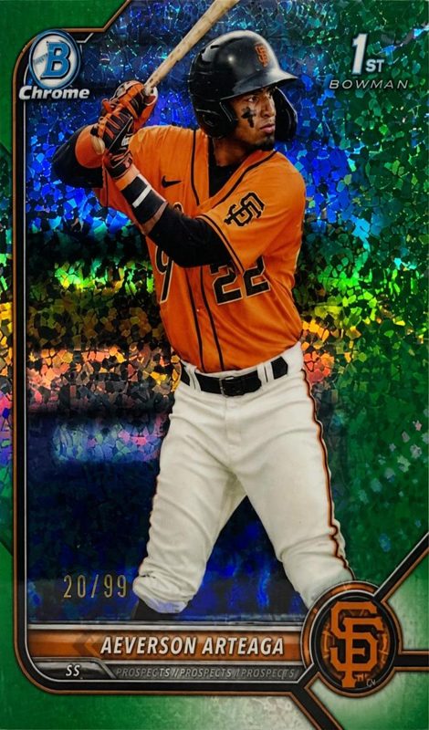 Aeverson Arteaga, 2022 Bowman Chrome Prospects Baseball